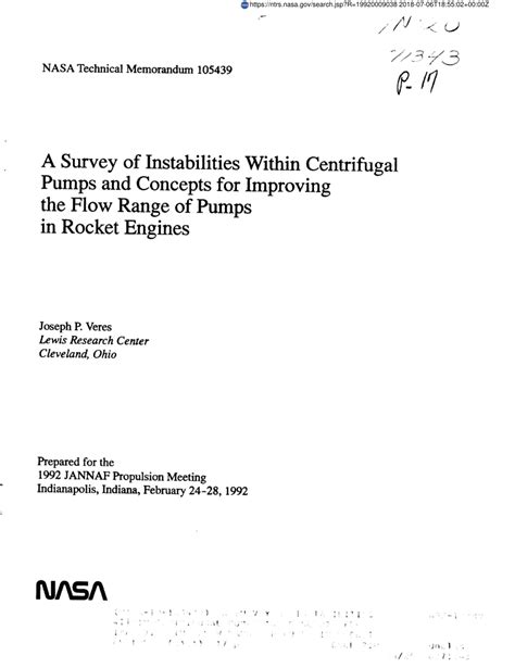 centrifugal pump hydraulic instability|A Survey of Instabilities Within Centrifug.